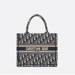 DIOR SMALL BOOK TOTE Blue Dior Oblique Jacquard 