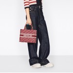 DIOR SMALL BOOK TOTE Burgundy Dior Oblique Jacquard