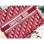 DIOR SMALL BOOK TOTE Burgundy Dior Oblique Jacquard