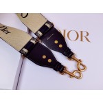 DIOR SHOULDER STRAP WITH RING Blue 'CHRISTIAN DIOR PARIS' Embroidery